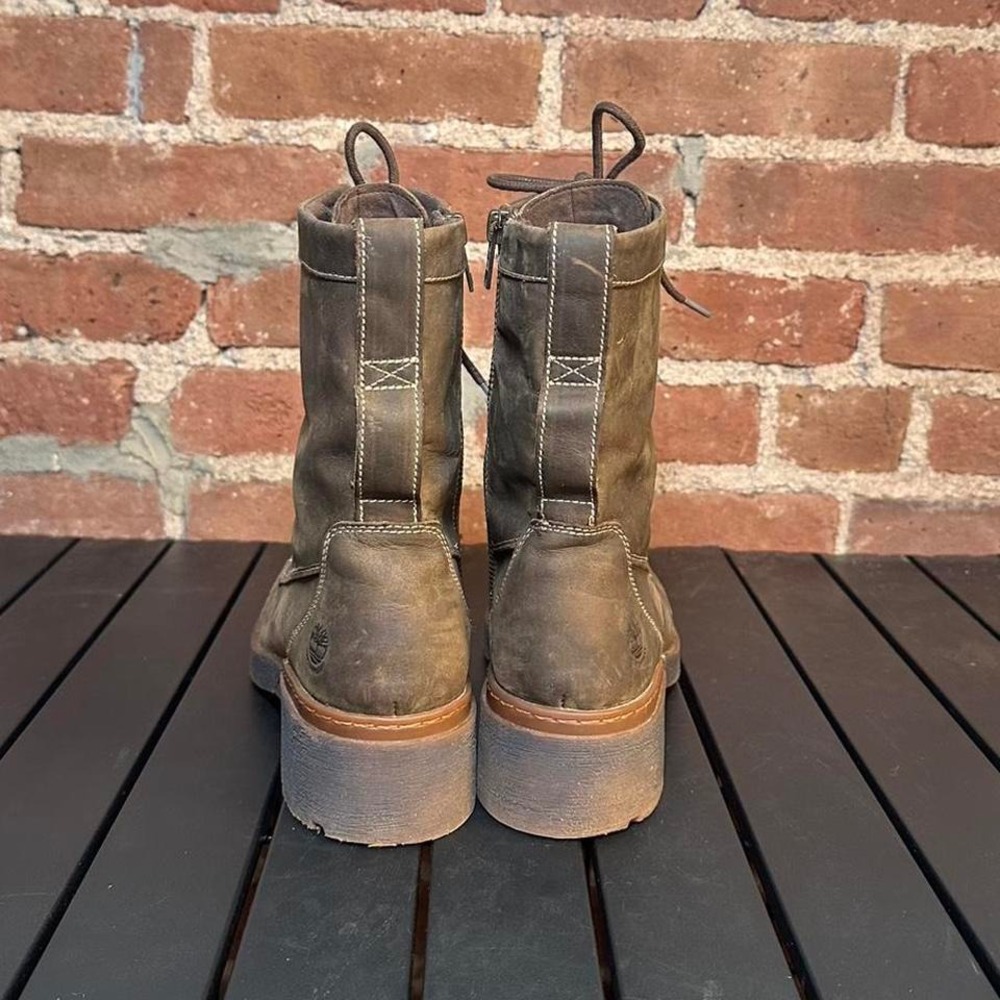 Timberland Army Green Combat Zipper Boot, Women's 8 - Picture 4 of 7